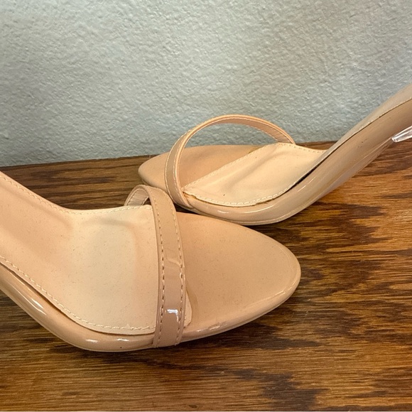 Fashion nova really hope so healed nude sandals size 8.5M - Picture 11 of 12